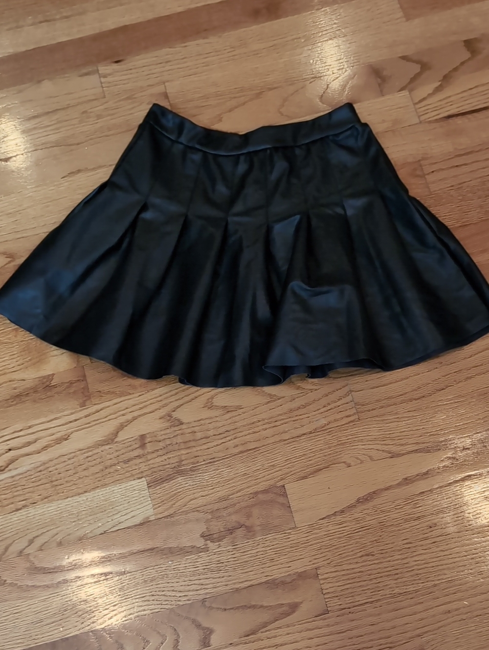 Jolie & Joy Vegan Leather Pleated Skirt